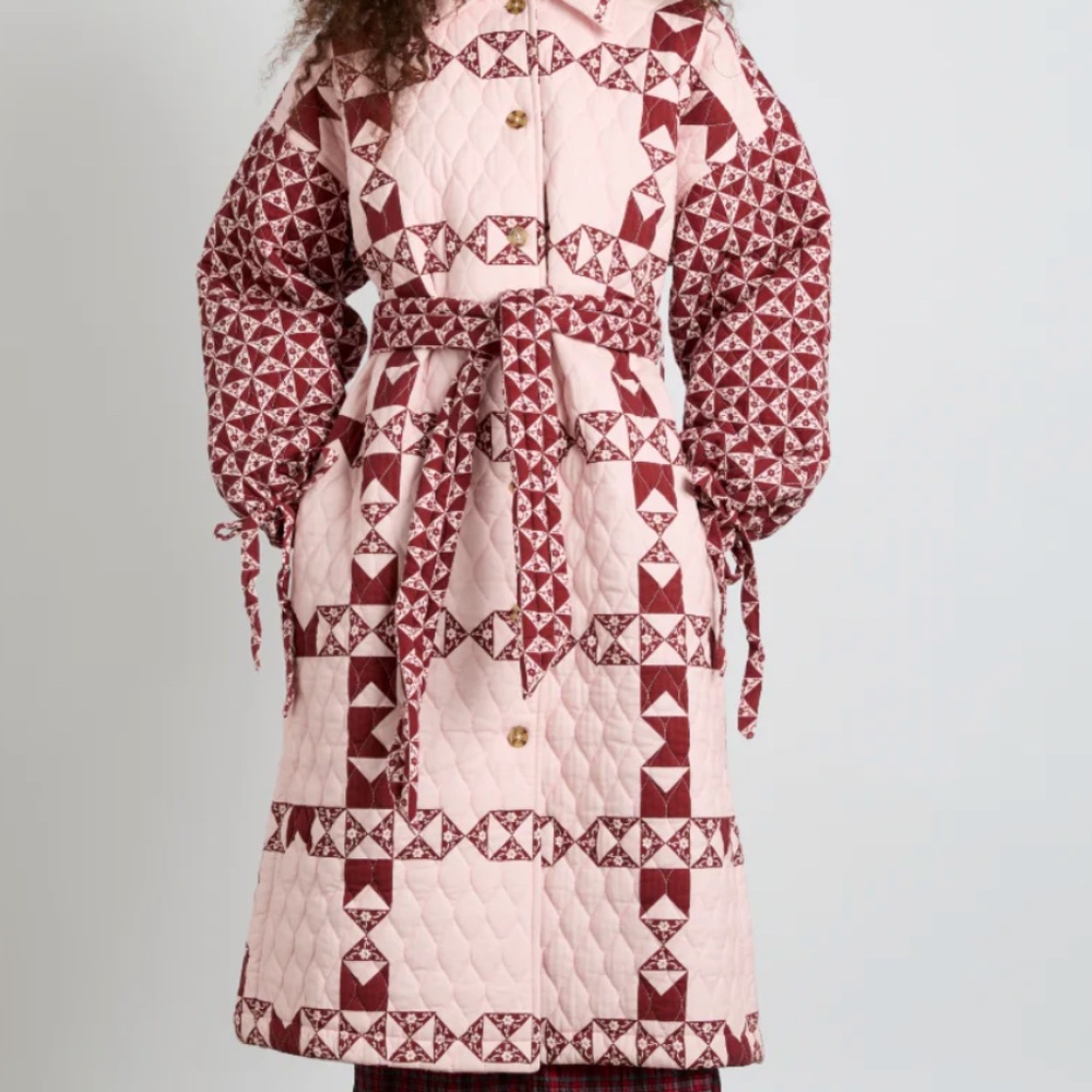 Damson Madder - Quilted Coat - Patchwork